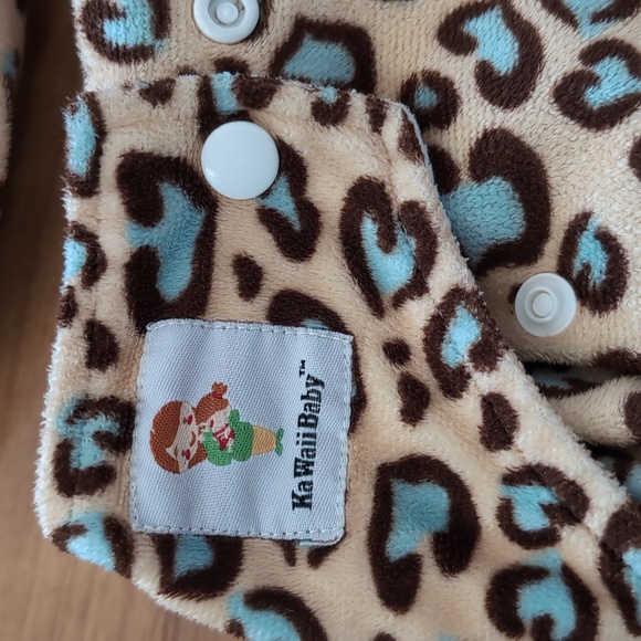 Kawaii Cloth Diaper Lot Bundle All In One Leopard Blue Tan Brown - Picture 4 of 7
